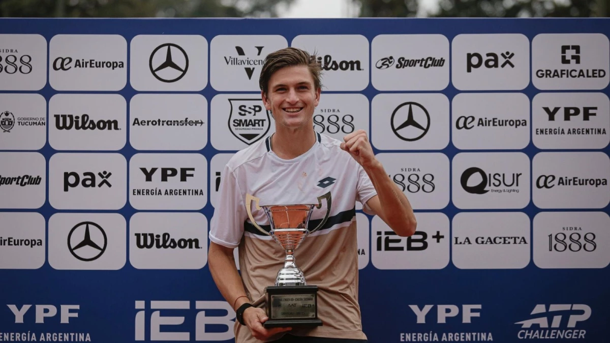 El tenista rosarino ganó su primer torneo de la categoría Challenger.. Foto: prensa AAT.