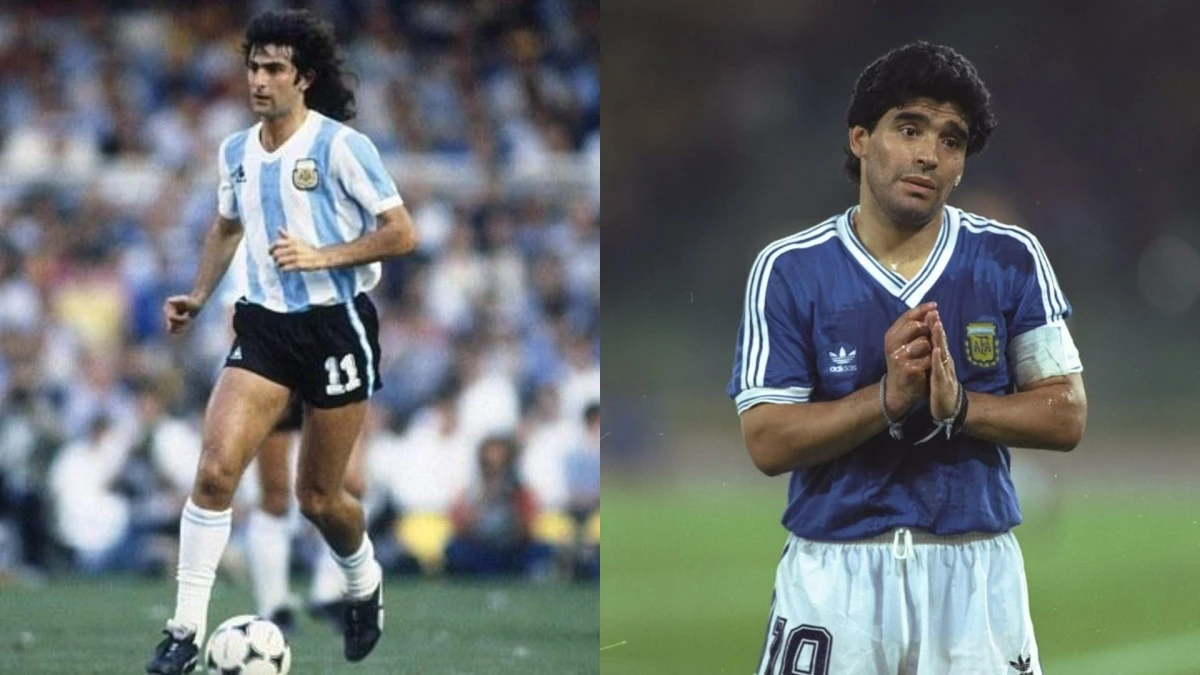 Foto: Kempes y Maradona, los emblemas argentinos de los campeones de 1978 y 1986.