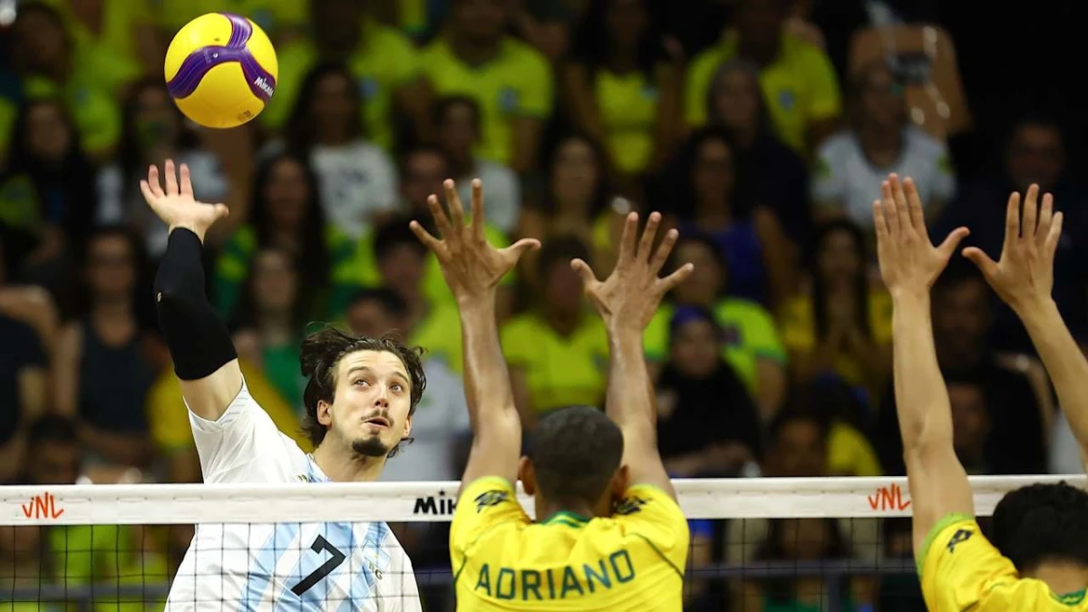 Foto: VNL. Le regreso a la titularidad de Lulo Palonsky jugando de opuesto fue una buena noticia para Horacio Dileo.