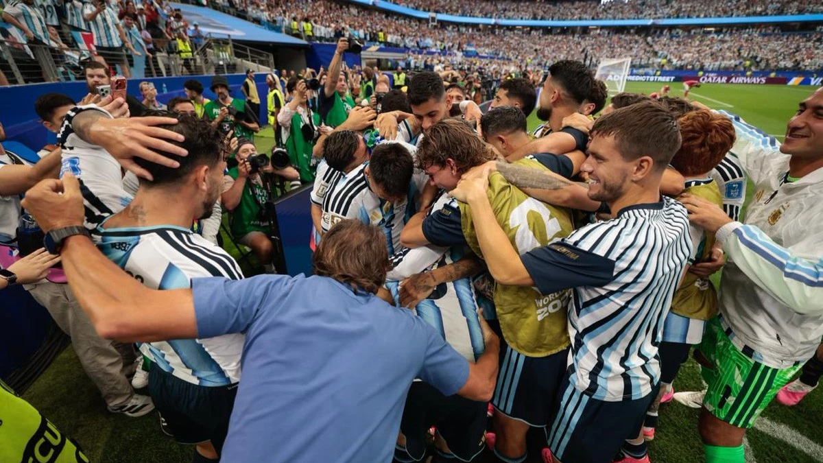 El festejo de Argentina. Foto: @Argentina