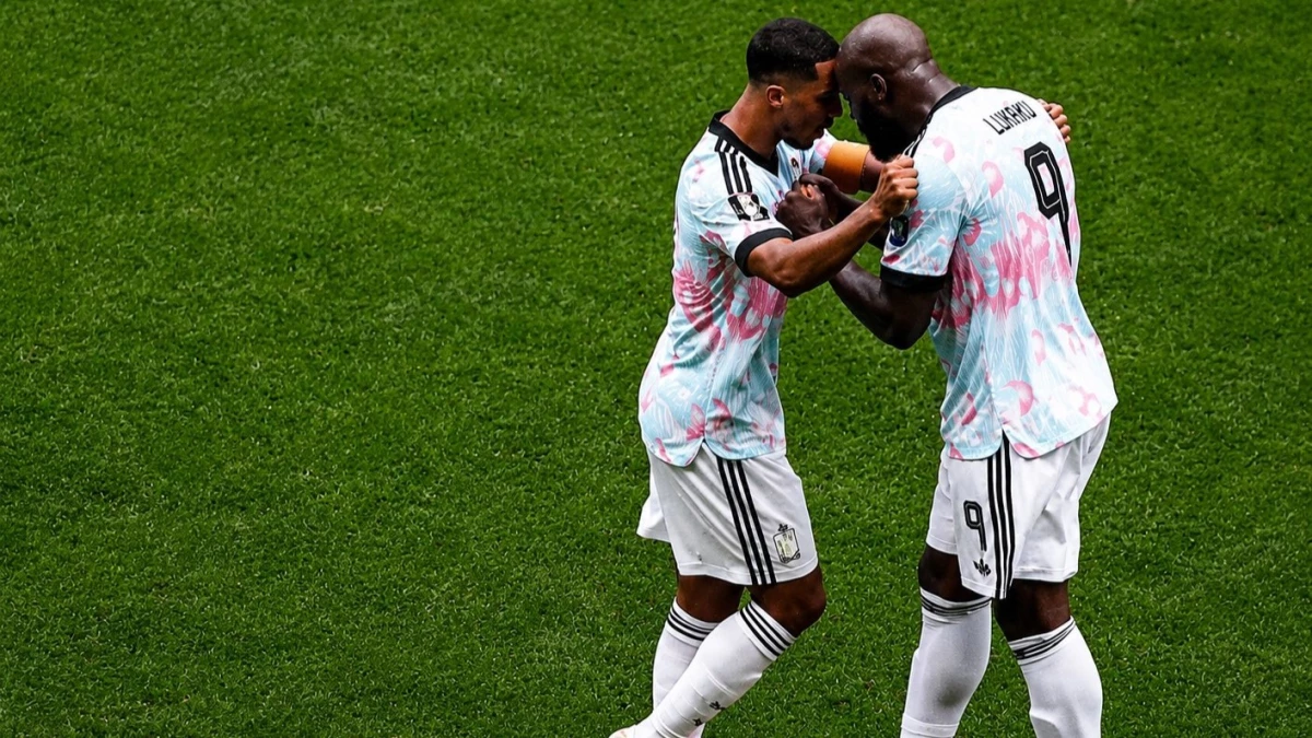 Los autores de los goles belgas, Tielemans y Lukaku | Foto: FIFA