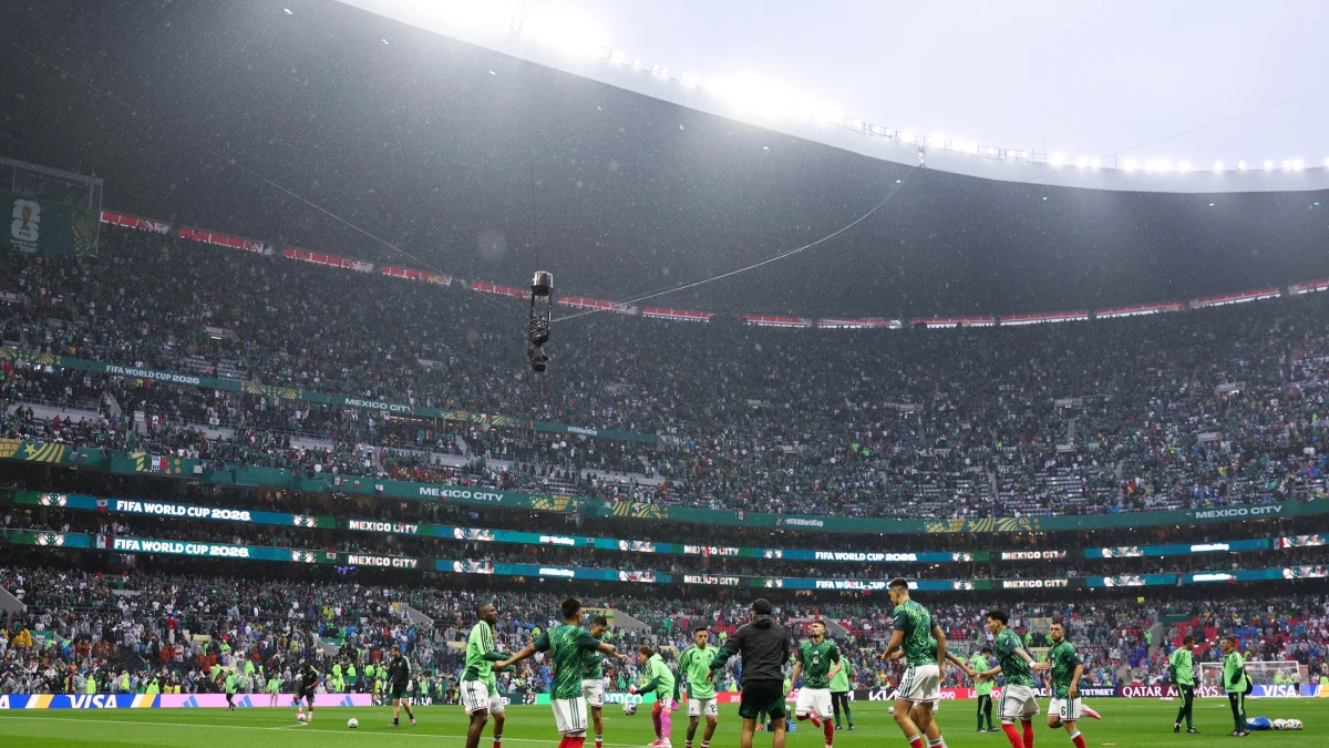 El inicio del encuentro se demoró 1 hora porque se activó el protocolo por tormenta eléctrica.Foto de la Copa Mundial de la FIFA.