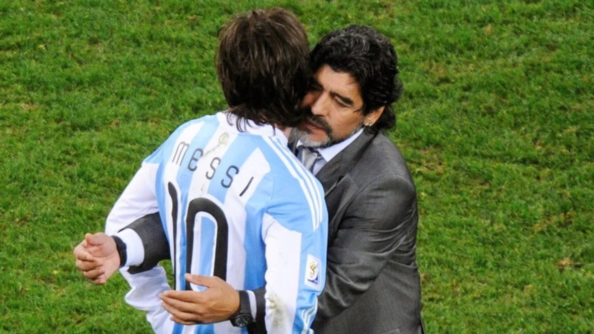 Foto: AFA. En los cuartos de finales del Mundial 2014, &nbsp;con Maradona de DT, Messi no pudo brillar en la derrota ante Alemania.