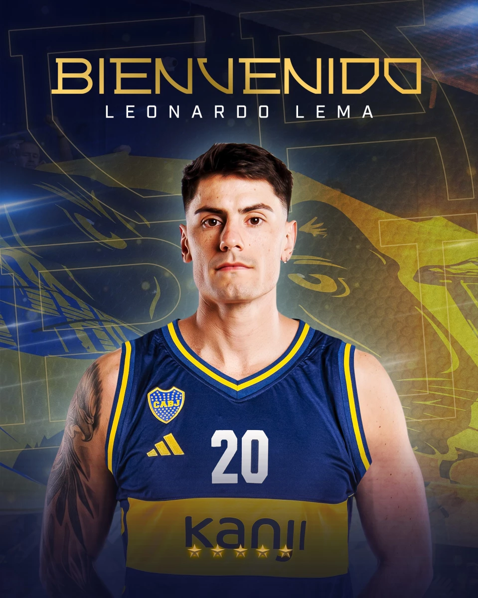 Foto:@BasquetBocaJrs. El alero Leonardo Lema se integrará a Boca Juniors para esta temporada, con múltiples objetivos