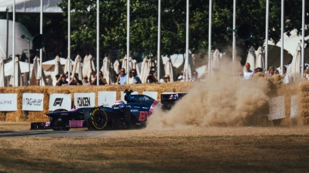 Franco Colapinto aceleró en Goodwood y fue una de las atracciones en el  Festival de la Velocidad