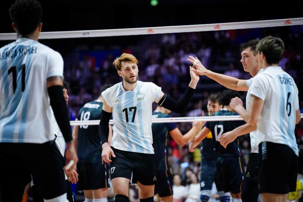 Foto: VNL. Argentina le hizo partido a Italia sólo en unos pocos pasajes del encuentro, pero en general se tuvo que resignar.