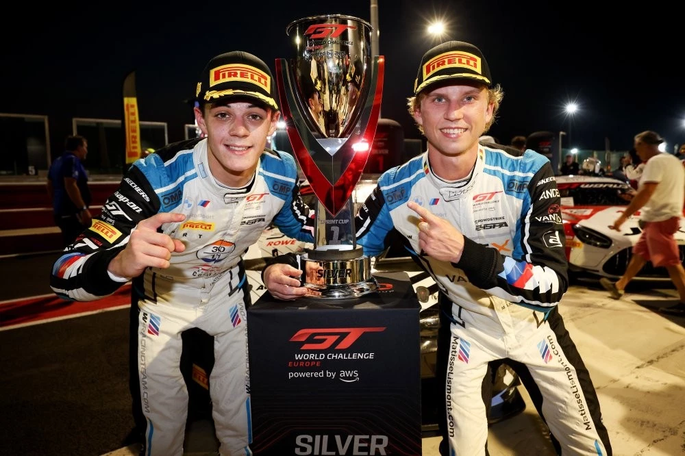 Foto: Prensa GT World Challenge. El binomio Montenegro-Lismont encabeza las posiciones en la división Plata