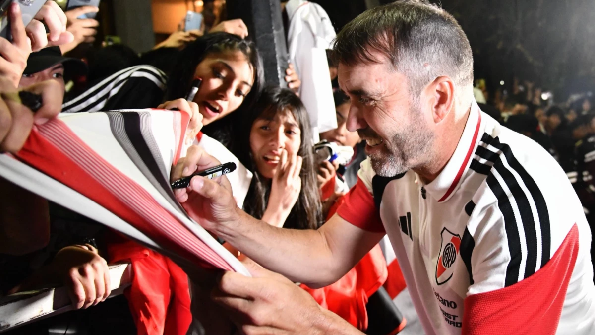 Foto: River. El Chacho pidió en la útima conferencia de prensa que esta semana se aceleren las tratativas de los refuerzos