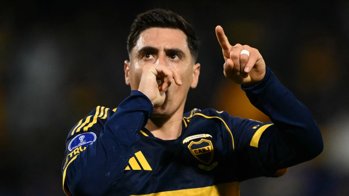 Foto de la Copa Sudamericana. Miguel Merentiel fue el autor del gol de la victoria boquense.&nbsp;