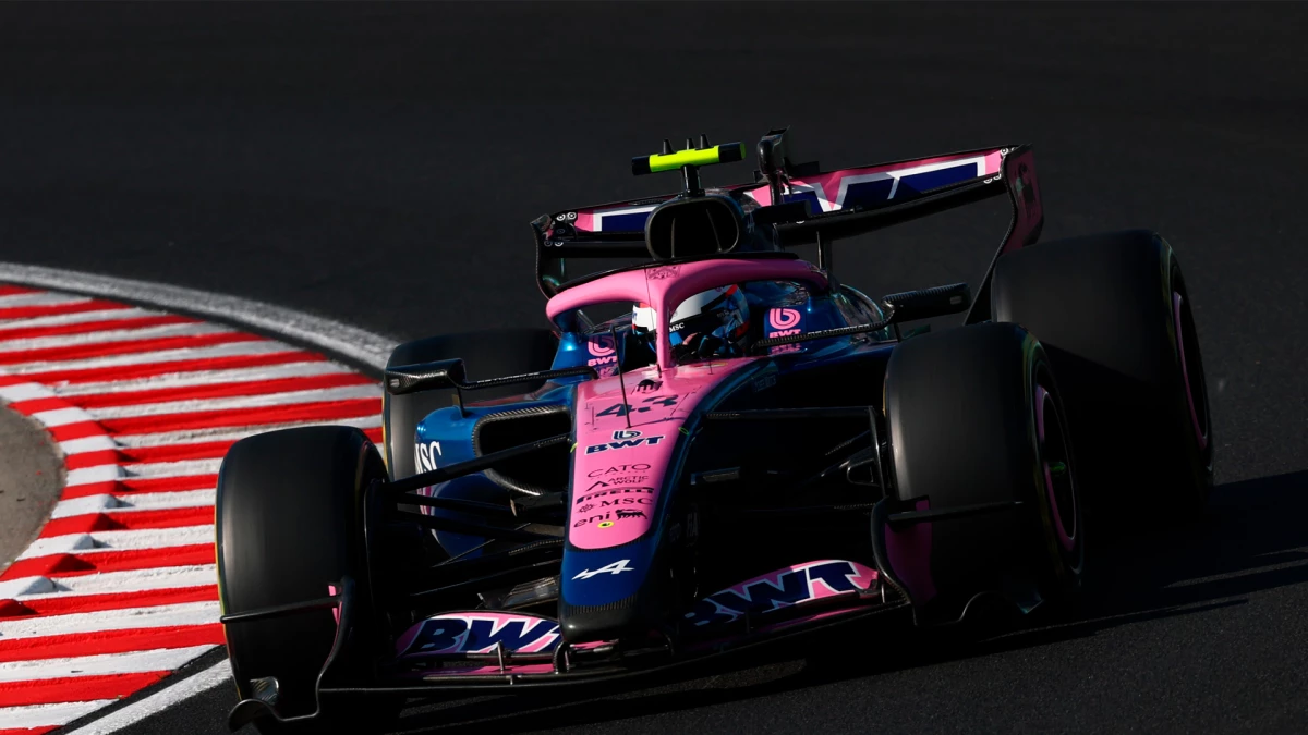 FRanco Colapinto en acción sobre el trazado de Hungaroring | Foto: IG @AlpineF1Team