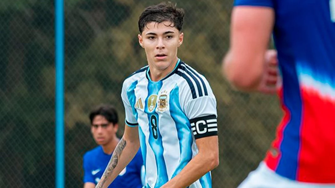 Tobi Andrada es también capitán de la Sub 20. Foto: AFA.
