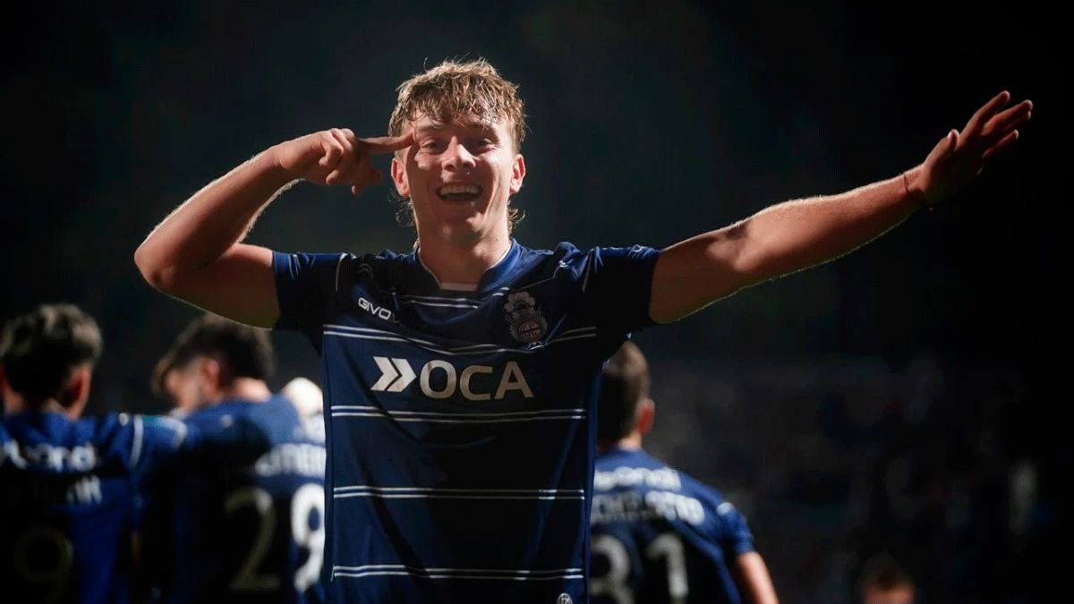 Foto:@gimnasiaoficial. Steimbach, el mejor de la cancha, le dio la victoria al Lobo ante un River que no levanta