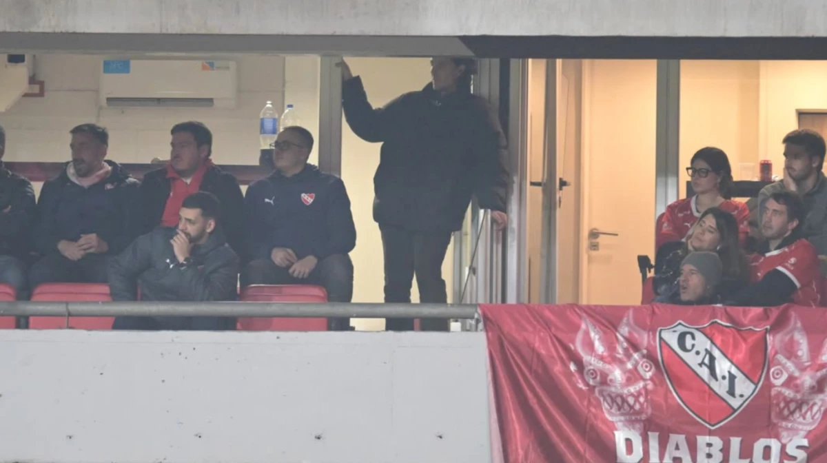 Gaudio presenció la victoria de Independiente ante Newells (Foto: DEPORTV).