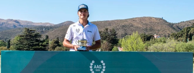Foto:Prensa AAGolf. El argentino Suárez reaccionó y se quedó con el quinto puesto en Brasil