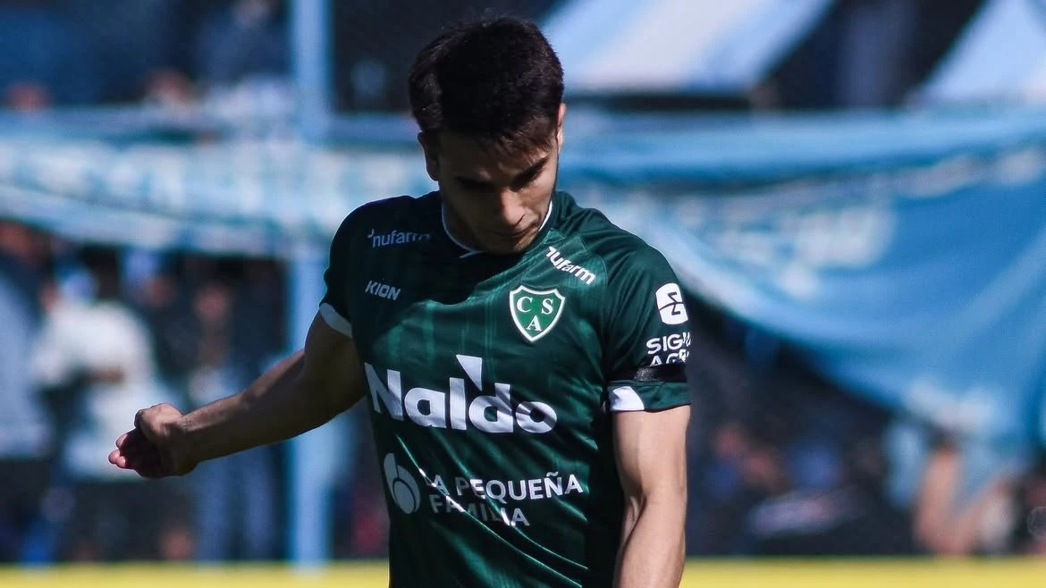 Julián Mavilla, autor del segundo gol del Verde Junín. foto: @casarmientoof