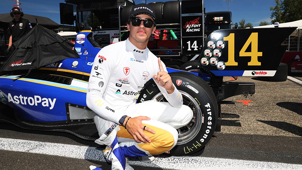 Foto: Prensa Indy NXT. El joven Alessandro De Tullio ganó la carrera del Indy NXT en Portland