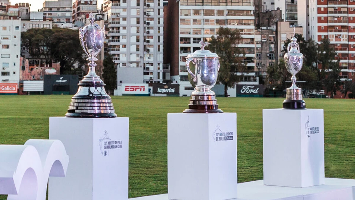 Los tres trofeos más importantes del calendario en Argentina con el del Abierto de Palermo como figura destacada | Foto: prensapolo.com