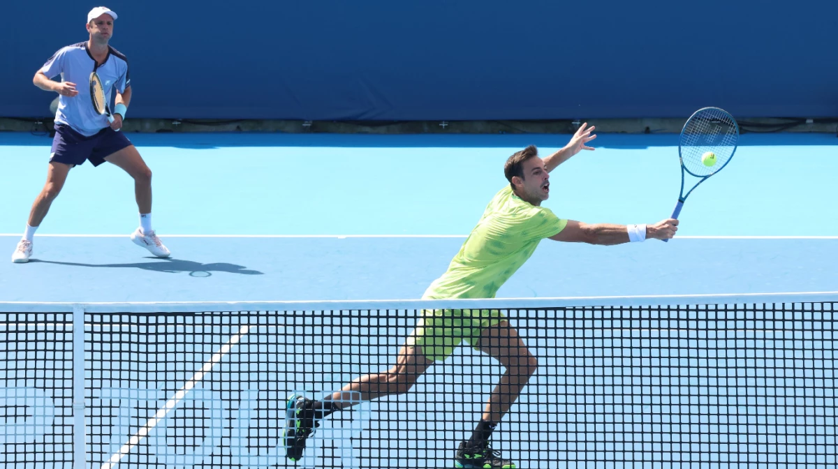 La dupla Zeballos-Granollers en semifinales.Foto del Masters 1000 de Cincinnati.