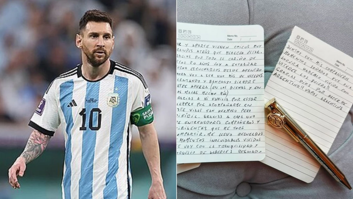 Foto: Messi y la lapicera de Harry Potter para volver el tiempo atrás.