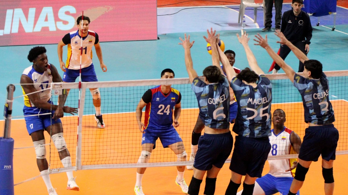Foto: Argentina derrotó a Colombia en voleibol masculino para meterse en las semifinales de los Juegos Suramericanos