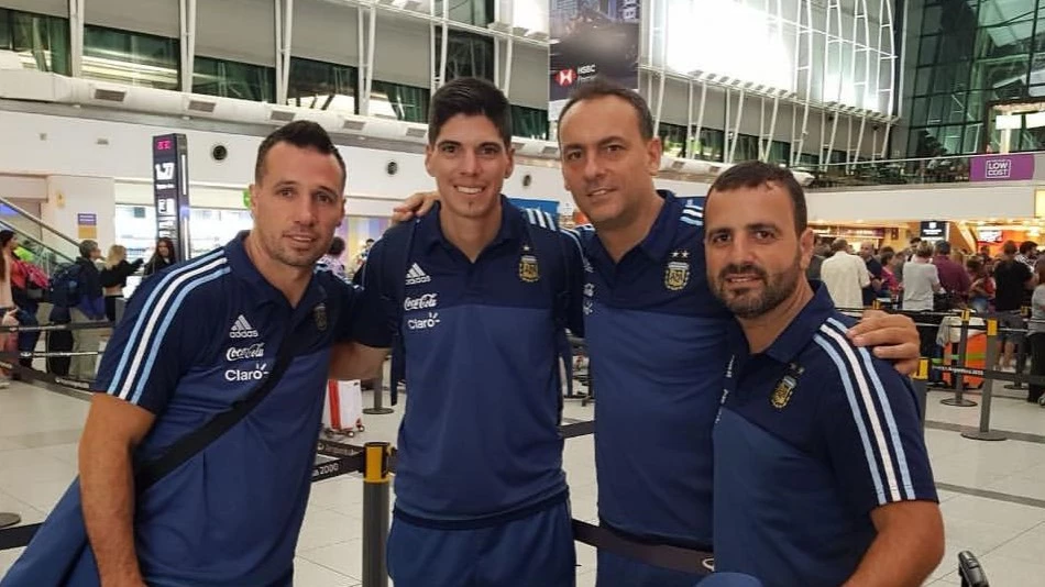 Foto: Giustozzi, Lucuix, Noriega y el profe Pizzi.