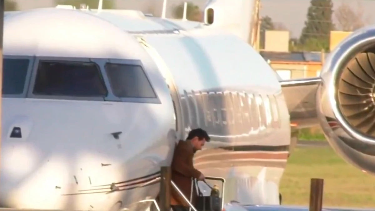 Messi arriba a la Argentina para lo que será su partido de despedida con la Selección Argentina el próximo 6 de octubre | Foto: Video ESPN