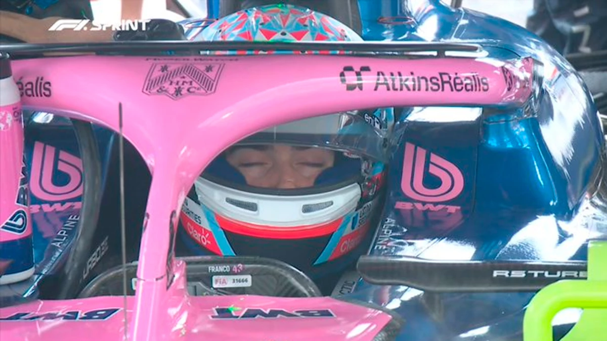 Colapinto en el paddock, a la espera de la salida en la Sprint en Marina Bay | Foto: F1TV