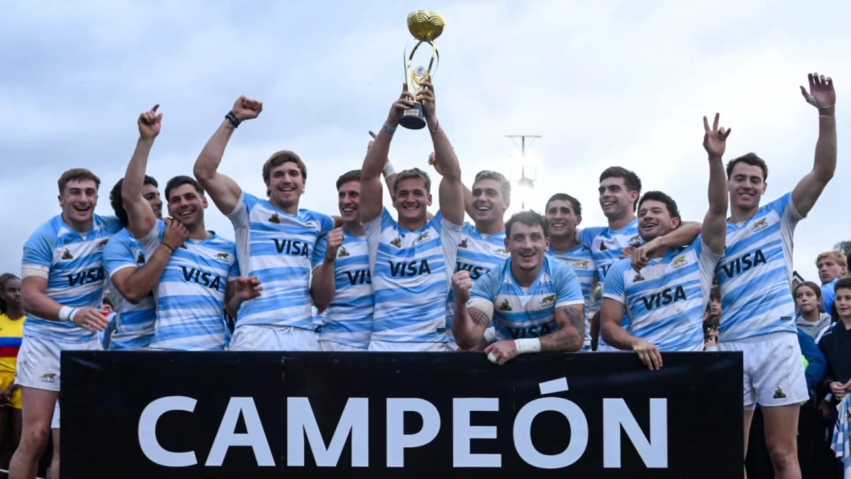 Foto: Prensa UAR. Victoria de Los Pumas 7 en la final sobre Chile (24-5) y título asegurado en el Sudamericano de Carlos Paz
