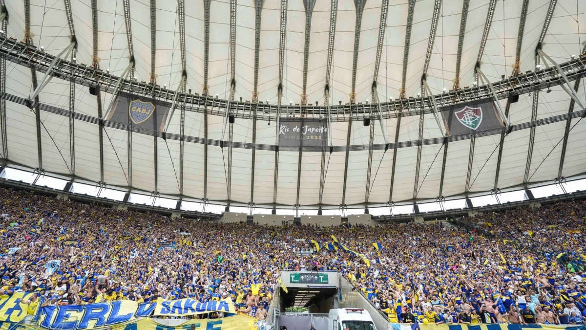 Los hinchas xeneizes en el Maracaná. Foto: Archivo prensa Boca.