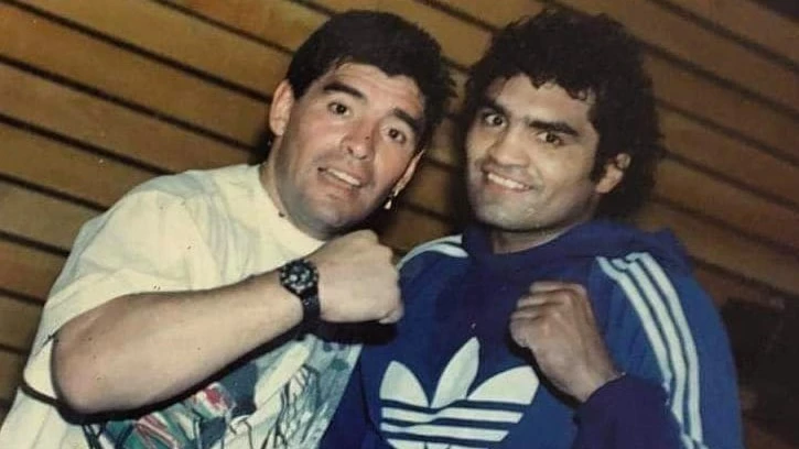 Diego Maradona y Jorge “Locomotora” Castro.