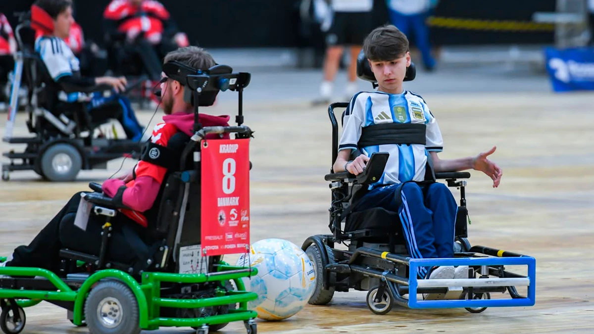 Argentina comenzó con el pie derecho la Copa del Mundo de Powerchair que se disputa en el Parque olímpico de Buenos Aires | Foto: Peri Soler