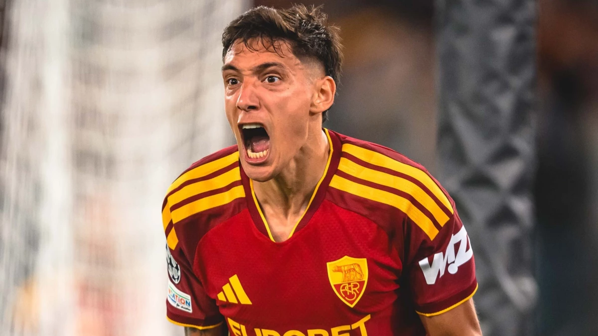 Primer gol de Molina en la Roma en plena Champions. foto: @uefa.