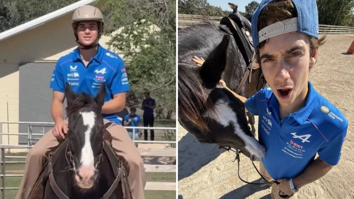 Colapinto haciendo de las suyas en Texas | Foto: X @AlpineF1Team