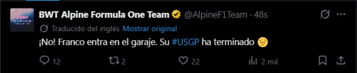Foto: X Alpine.